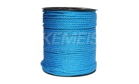 Twisted polypropylene rope, 8mm, blue
