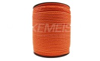 Braided polyethylene rope, 8 mm, orange