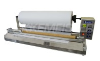 Semi-automatic roll material cutter