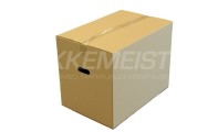 Corrugated carton box 594x394x450 mm, 3-layered, with hand holes