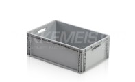 Euro plastic box 60x40x22 cm, 45 litres (open griholes)